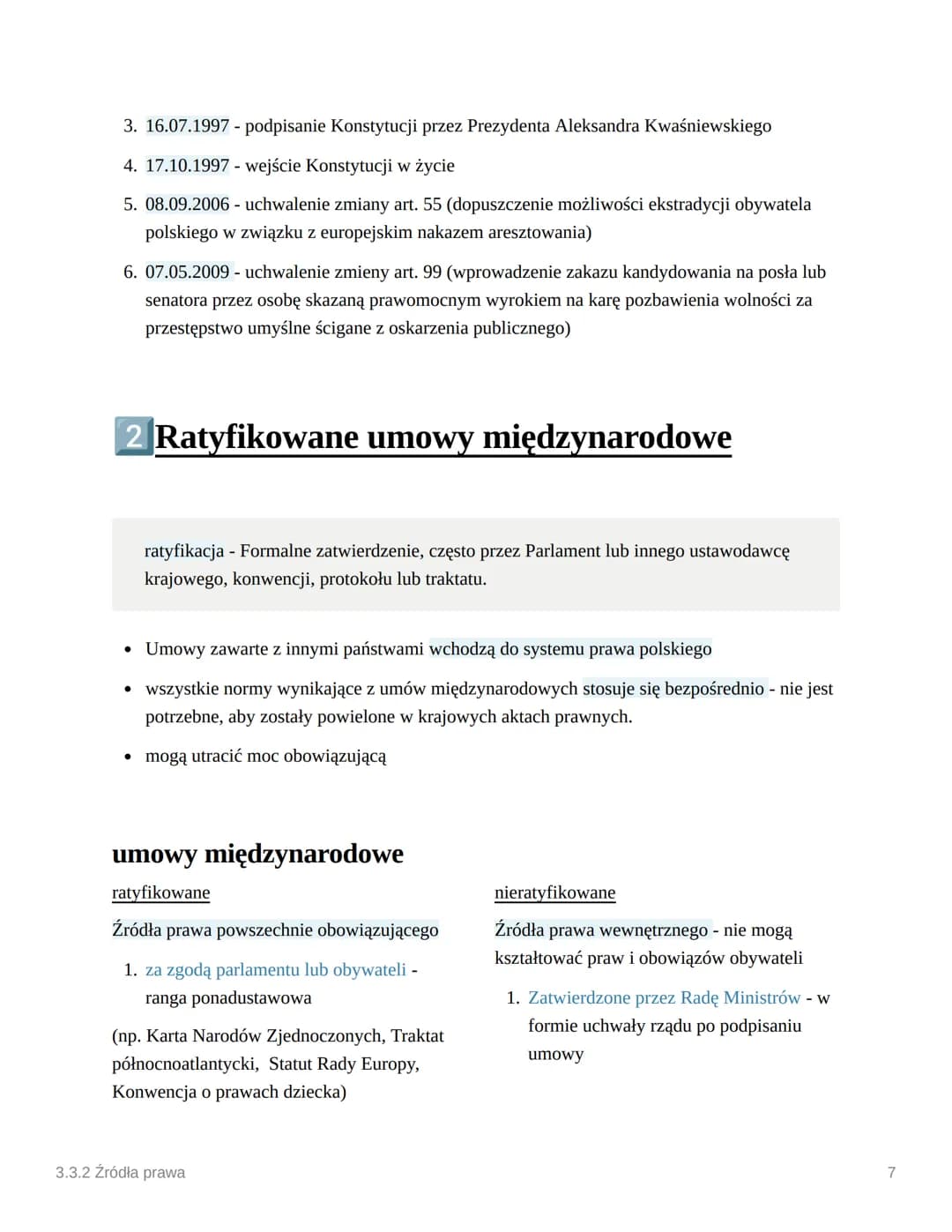 3.3.2 Źródła prawa
Akty prawne
Akty nienormatywne:
Akty prawne w Polsce
Akty stanowienia prawa (normatywne, źródła prawa)
Akty stosowania
