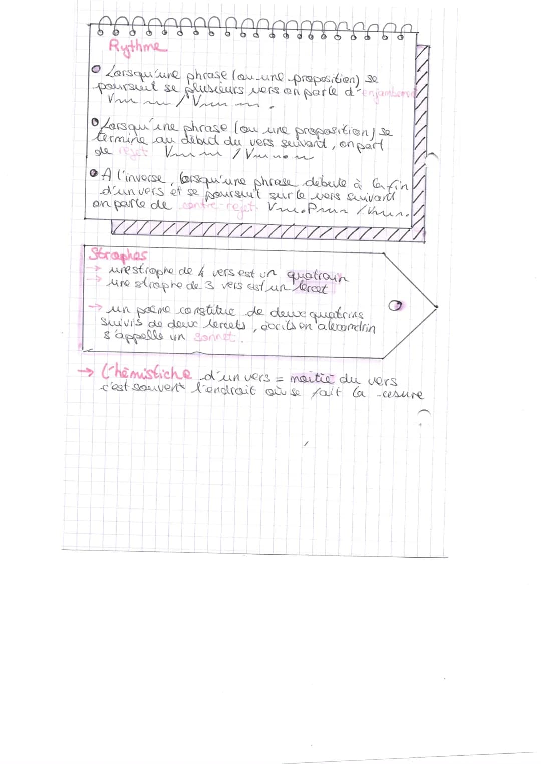 # français
# la poésie
(lexique)
- Rimes.
- disposition: croisées/atternées (ABAB)
suivies/plates (AABB)
embrassées (ABBA)
- ric
