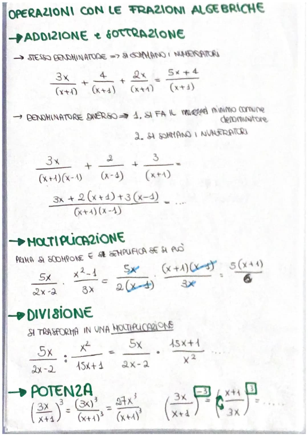 # FRAZIONI ALGEBRİCHE
NUNERATORE
$A$ $2x² + 3$ Esempo:
$B$ $X+1$
$B≠0$ DENOMINATORE
* DOMINIO DI UNA FRAZIONE ALGEBRICA
QUALI SONO L
