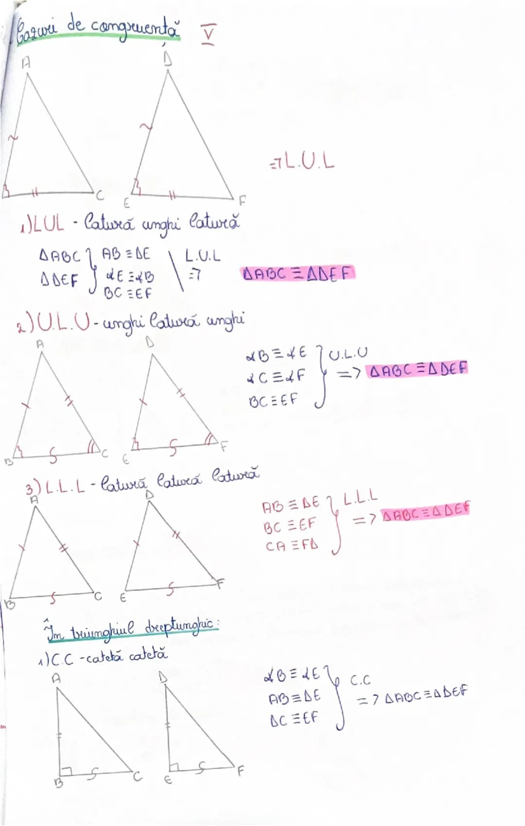 Recapitulare
geometric
I. Unghiuri
1. Unghiul nul =0°
2. Unghiul ascutit = <90°
3. Unghiul drept = 90°
4. Unghiul alungit = 180
~Unghi