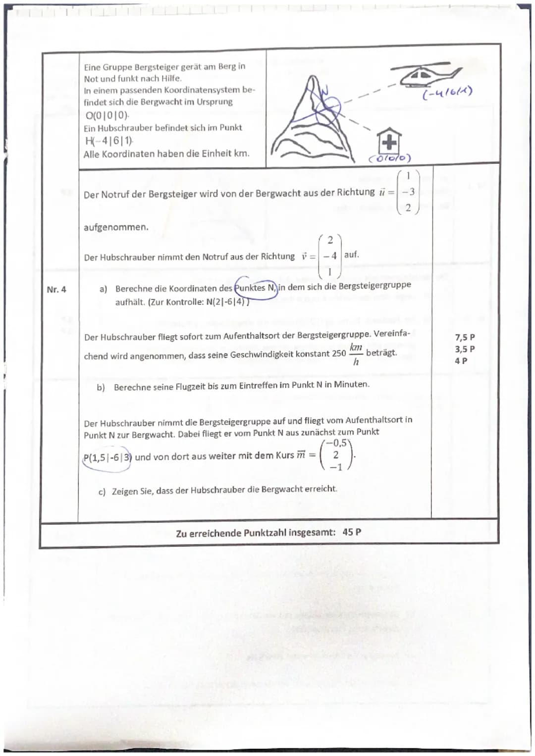 Mathematik QI gA (Brand)
Thema: Analytische Geometrie
19.04.2023
Ma 12 gN
Max. Punkt-
zahl
Nr. 1
Die Pyramide ABCDS ist eine senkrechte
qua