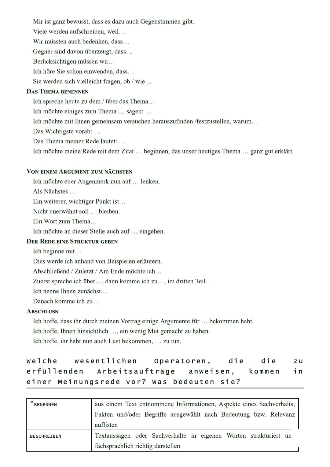 www.deutsche-grammatik.net
Grammatik, Rechtschreibung und Textsorten
sowie Literatur
Textsorten SRDP » Meinungsrede
Die Meinungsrede
0 D