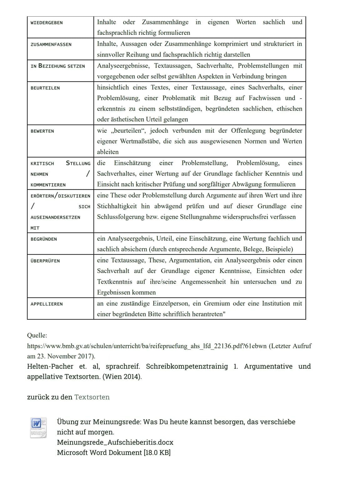 www.deutsche-grammatik.net
Grammatik, Rechtschreibung und Textsorten
sowie Literatur
Textsorten SRDP » Meinungsrede
Die Meinungsrede
0 D