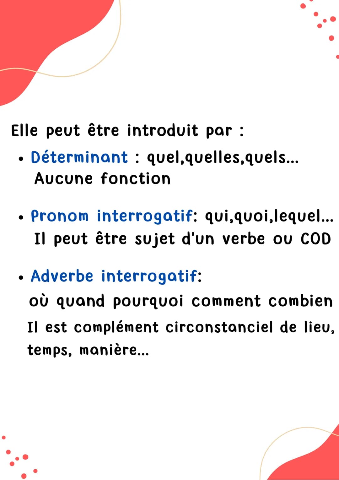# INTERROGATION
Français
BAC DE FRANÇAIS # ÉTAPE 1
Donner la définition de
l'interrogation
L'interrogation est la mise en débat
de la va