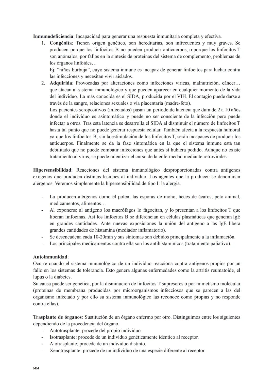 # TEMA 12: INMUNOLOGÍA
La inmunología es la ciencia que estudia los mecanismos de defensa que protegen al organismo de
infecciones producid