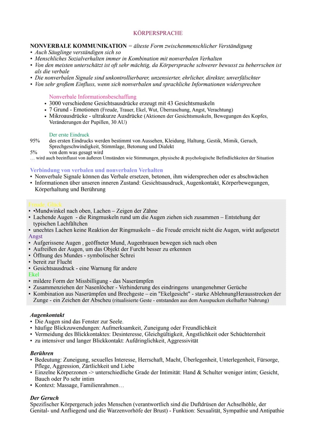 # KÖRPERSPRACHE
NONVERBALE KOMMUNIKATION = älteste Form zwischenmenschlicher Verständigung
* Auch Säuglinge verständigen sich so
* Mens