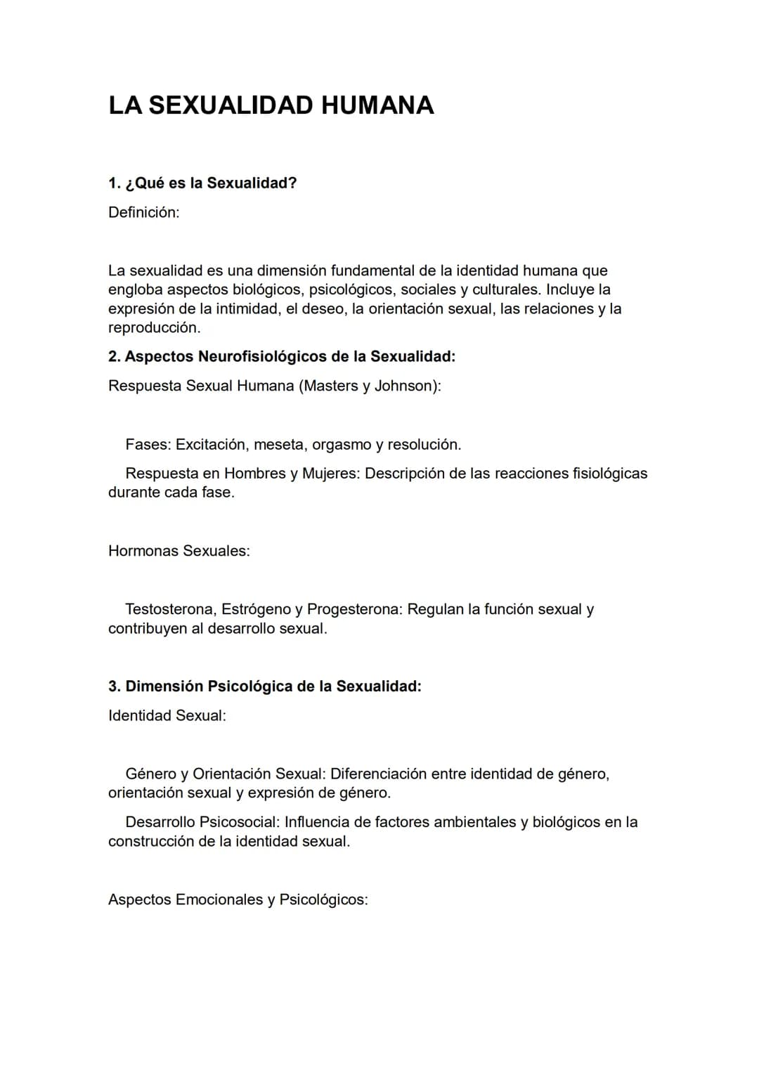 # LA SEXUALIDAD HUMANA
1. ¿Qué es la Sexualidad?
Definición:
La sexualidad es una dimensión fundamental de la identidad humana que
englob
