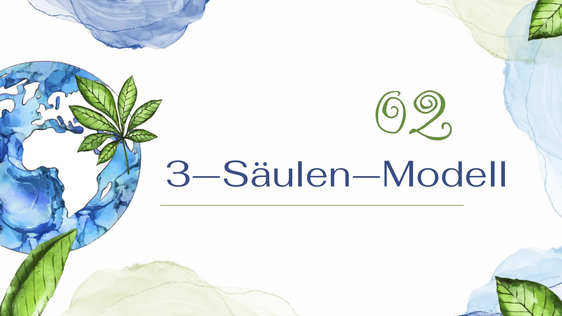 # Nachhaltigkeit
Sustainable Development Goals Gliederung
01
02
03
Nachhaltigkeit
Allgemein
3-Säulen-Modell
Politik
64
05
06
Sust