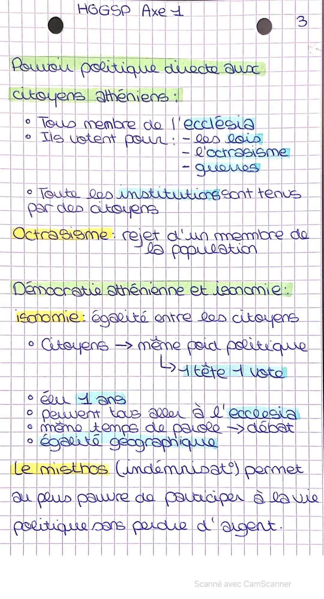 HGGSP Axe 1
Comprendre un régime
politique, la démocratie
naissance du mot démocratie:
→5ème siecle avant J.C à Athène
Démocratie: pavor d