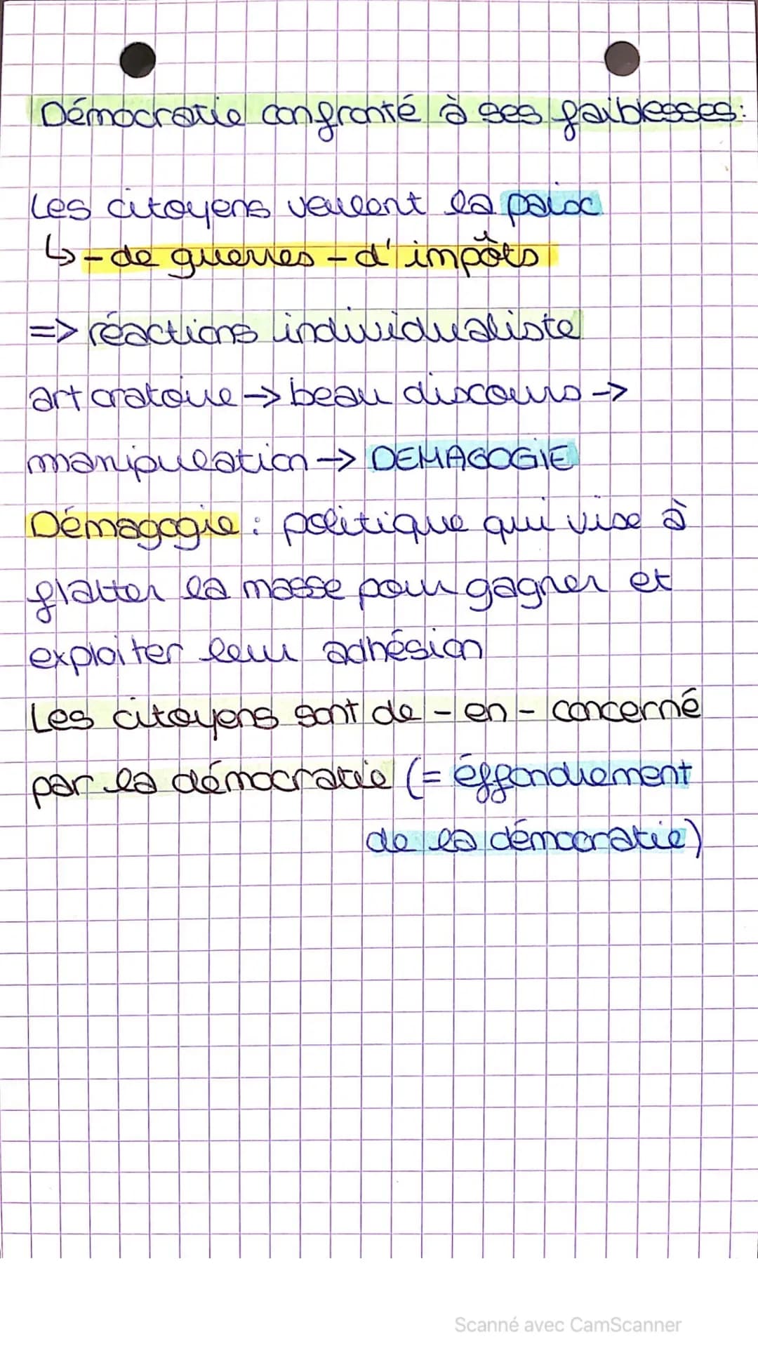 HGGSP Axe 1
Comprendre un régime
politique, la démocratie
naissance du mot démocratie:
→5ème siecle avant J.C à Athène
Démocratie: pavor d