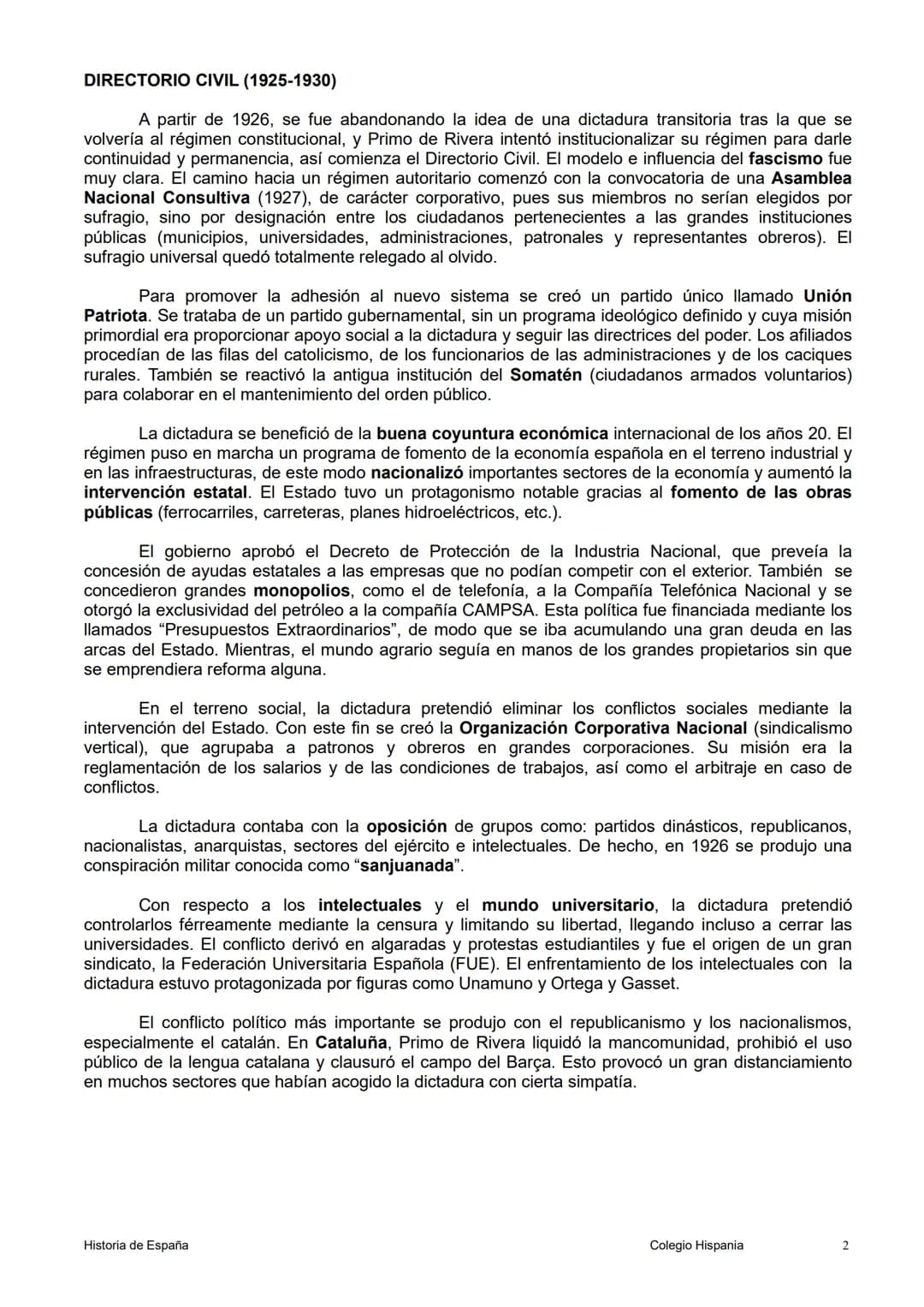 # 14. LA DICTADURA DE PRIMO DE RIVERA
Introducción
En un contexto de crisis política y social, el general Miguel Primo de Rivera dio un go