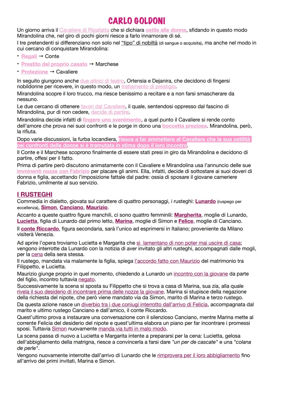 # CARLO GOLDONI
Autore che vive nel '700; Nasce a Venezia e muore a Parigi, a Versailles dove si trasferì, stanco di
alcuni screzi con altr