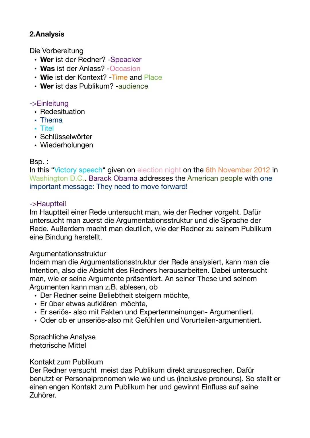 Englisch classtest
1. Summary
2. Analysis
3. Comment
1.Summary
1. Lies die Überschriften und den Text aufmerksam durch. Um einen
ersten E