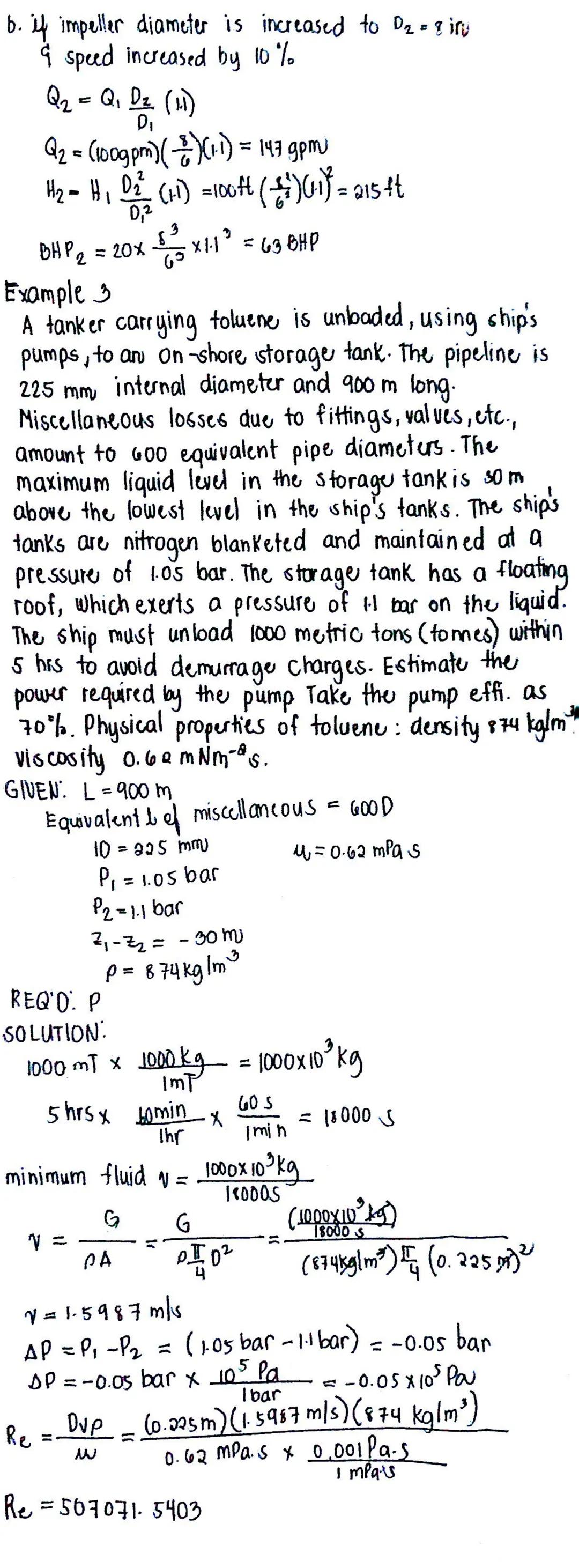 <h2 id="sampleproblemsandsolutions">Sample Problems and Solutions</h2>
<p>When given a pump with the following characteristics:</p>
<ul>
<l