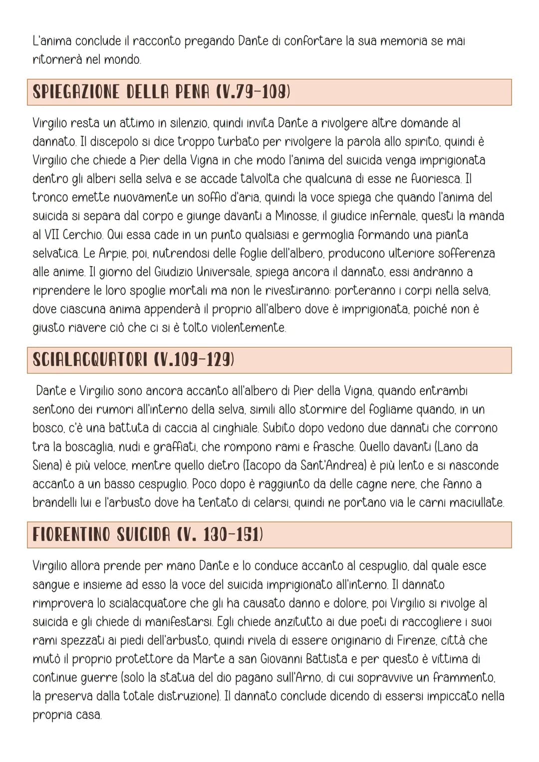 # Canto XIII
ARGOMENTO
Ingresso nel II girone del VII Cerchio, nella selva dei suicidi. Descrizione delle Arpie.
Incontro con Pier della V