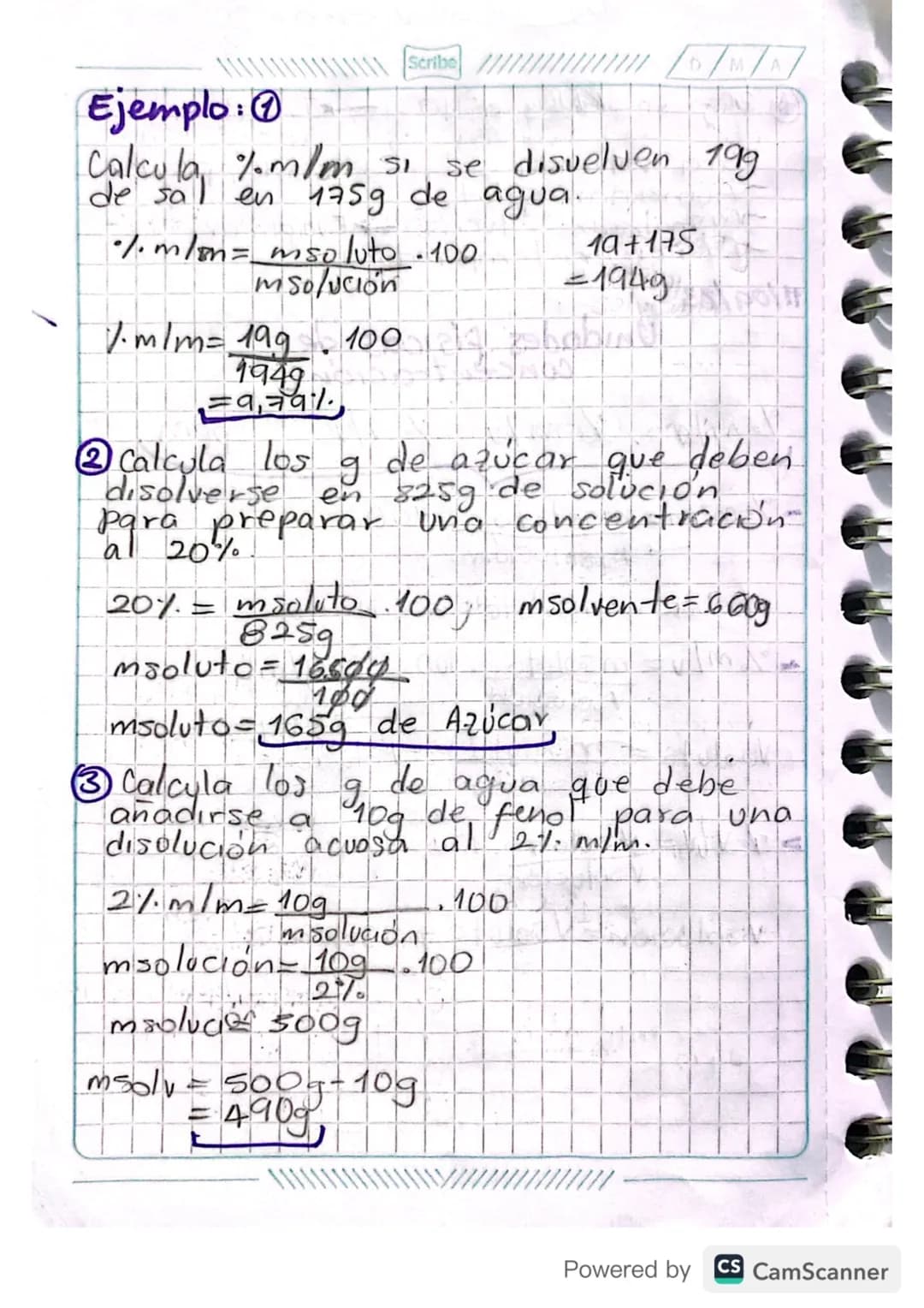 11/09/23
Unidades físicas de
concentración
%m/m % m/v % v/v ppm
-%m/m = $\frac{msoluto}{msolución}$.100
msolución= msoluto+m solvente
-