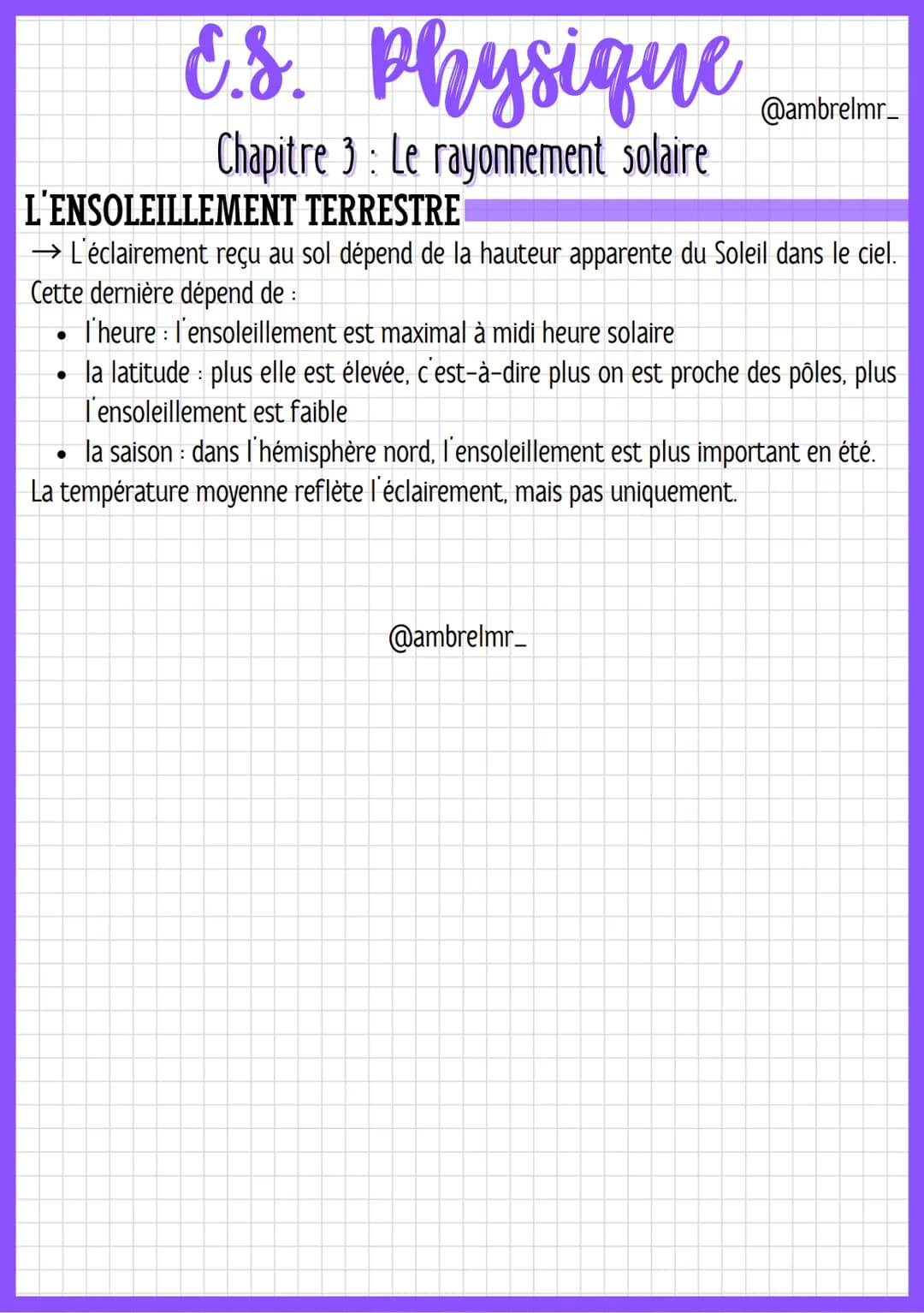 # E.S. Physique Canber
## Chapitre 3: Le rayonnement solaire
### LE CARBURANT DU SOLEIL
@ambrelmr_
→ Une étoile se forme à partir de l'e