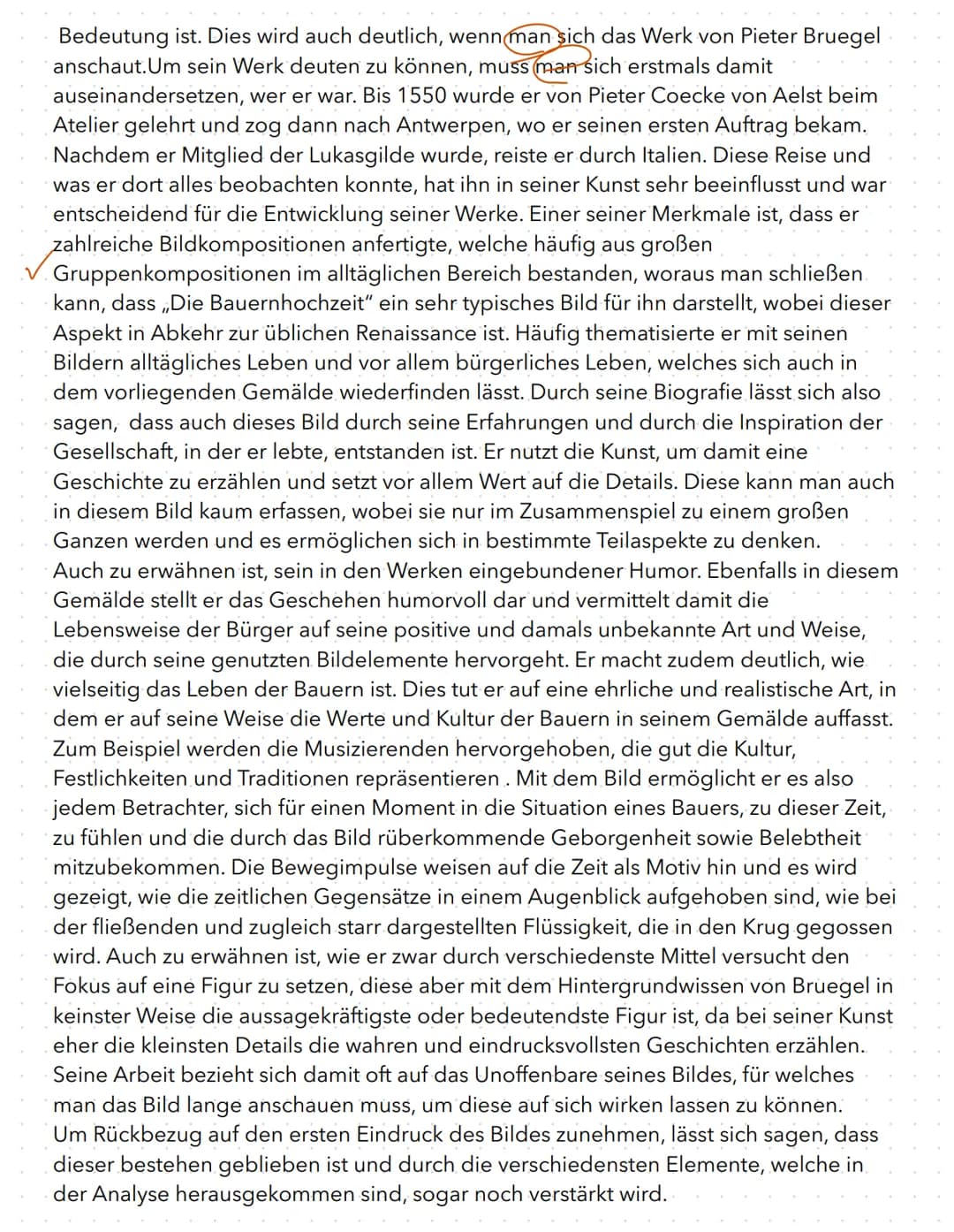 # BILDANALYSE
und
Das Ölgemälde "die Bauernhochzeit" ist im Querformat/lässt sich der Renaissance
zuordnen, wurde vom Künstler Pieter Brueg