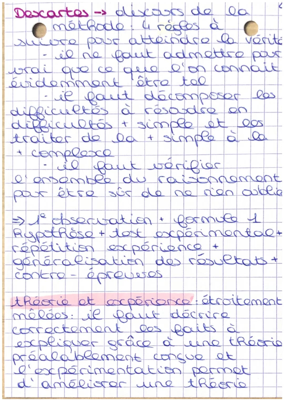 # Lo science
A
- synonyme de connaissance, la
science désigne ajd certains.
domaines du savas qui se
distinguent par laut excactitude
et leu