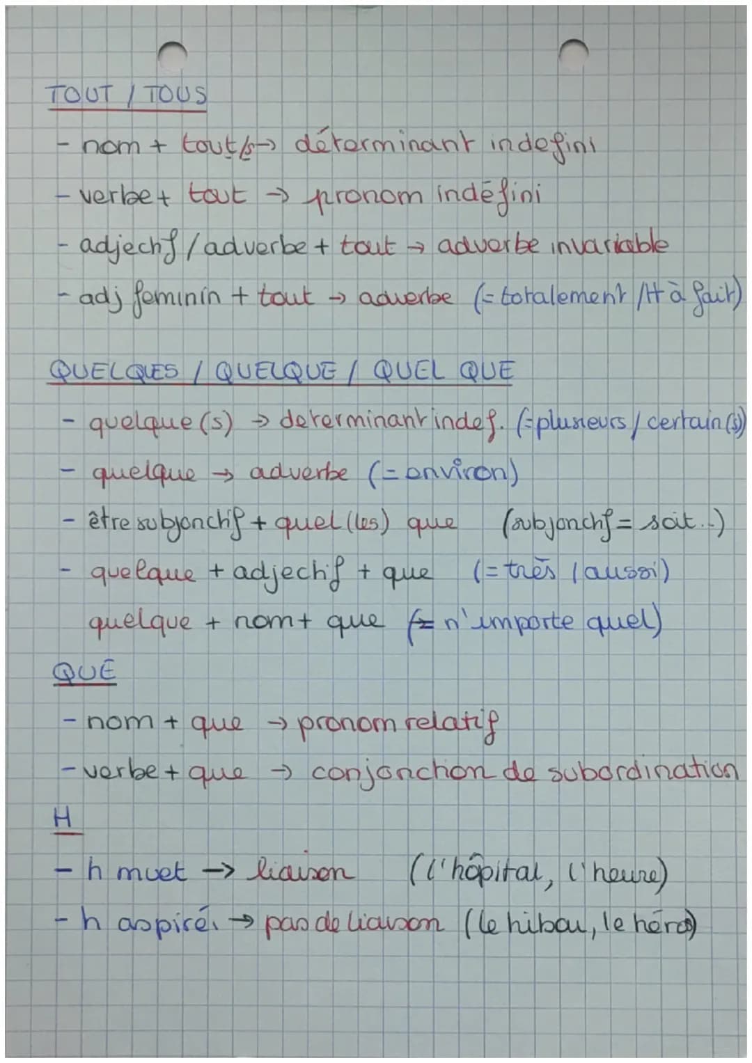 # Homophones
LEUR/LEURS
- Verbe + leur $\rightarrow$ pronom (=lui / nous)
- nom + leurs $\rightarrow$ déterminant (= notre / nos)
CE/SE/