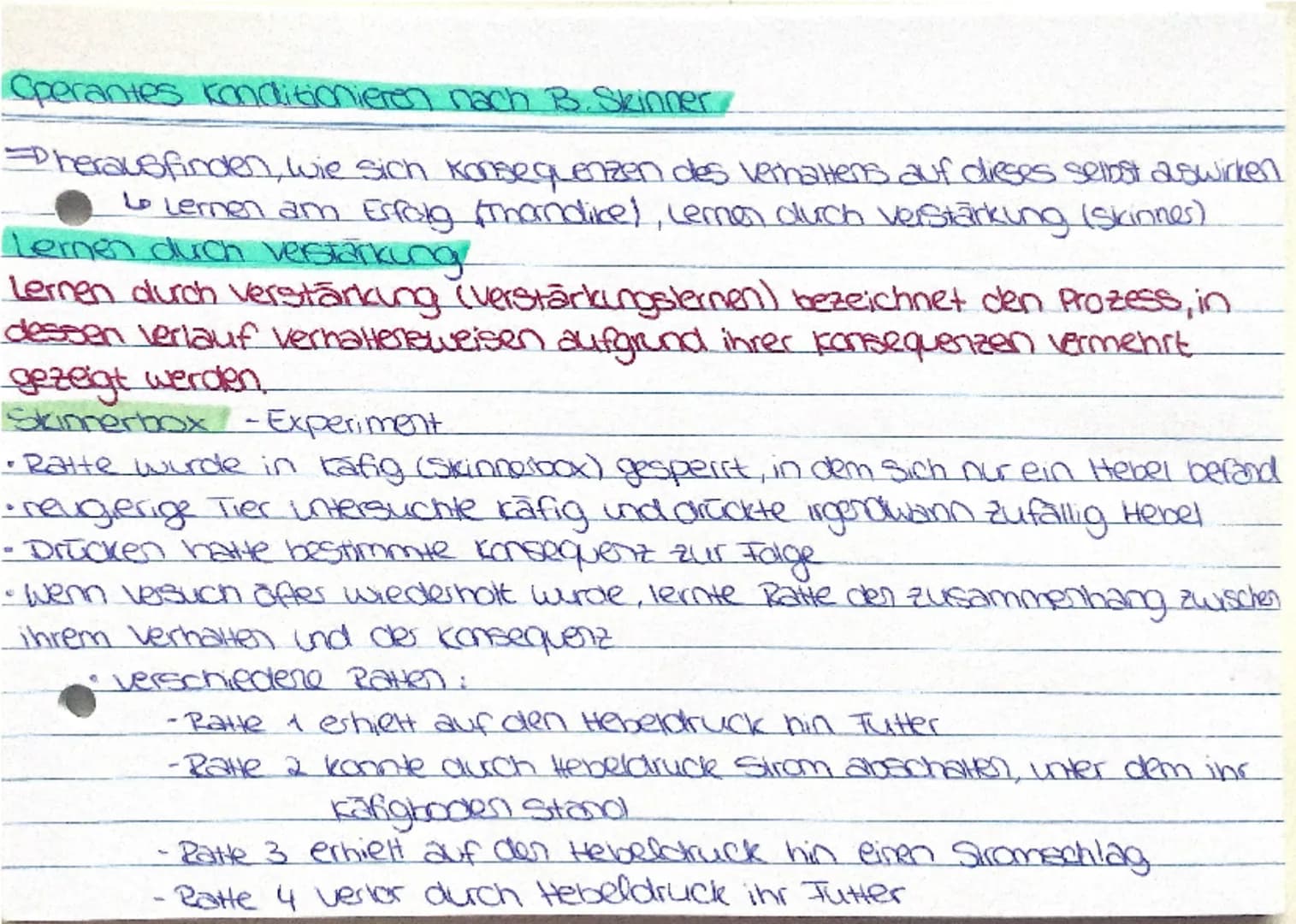 # Behaviorismus am Bsp. Konditionierungstheorien
Grundlegende Annahme des Behaviorismus ist, dass alles Verhalten erlernt
ist und wieder ve