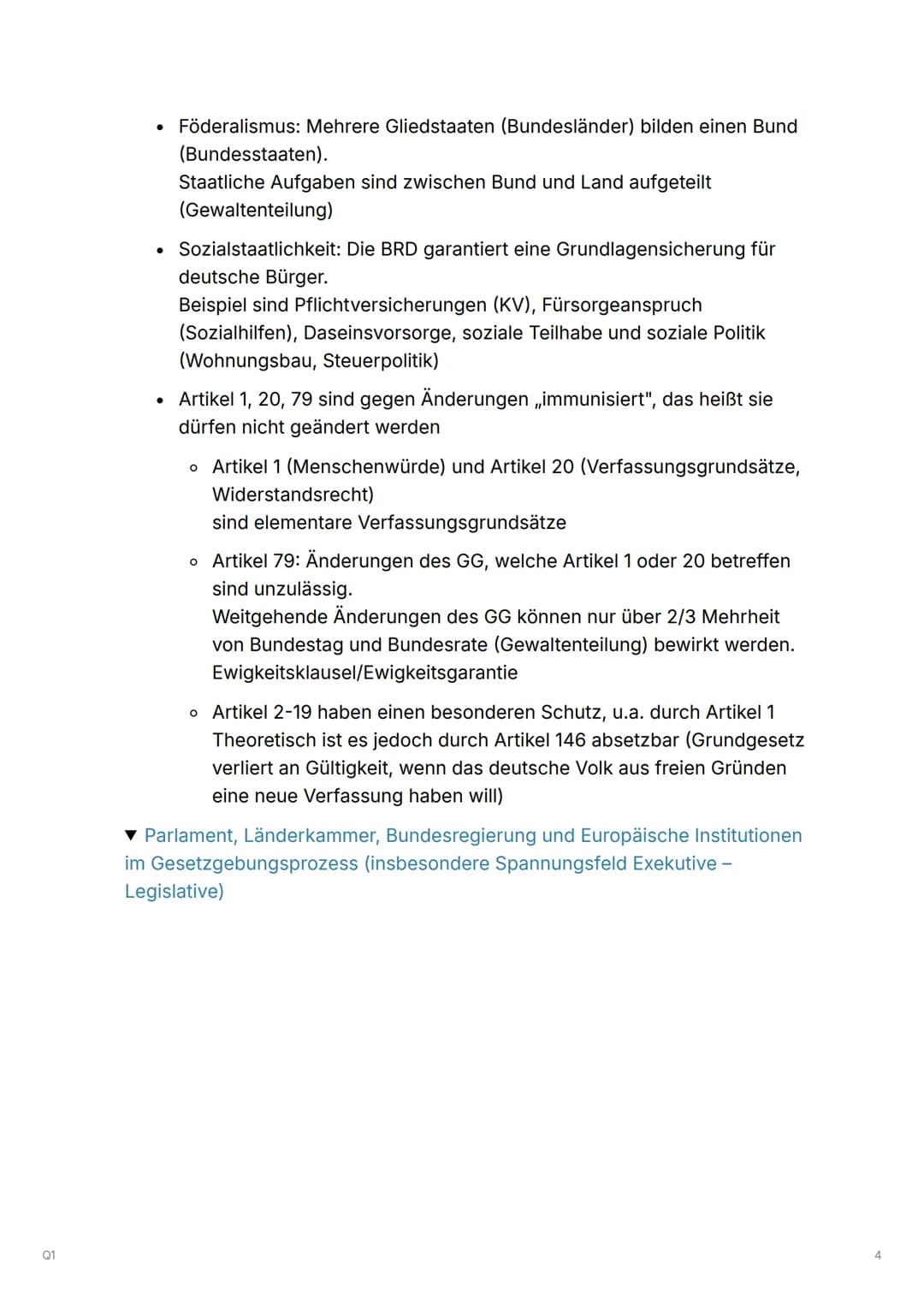 01
Q1
Q1.1 Verfassung und
Verfassungswirklichkeit:
Rechtsstaatlichkeit und
Verfassungskonflikte
▼ Grundrechte und Rechtsstaatlichkeit in