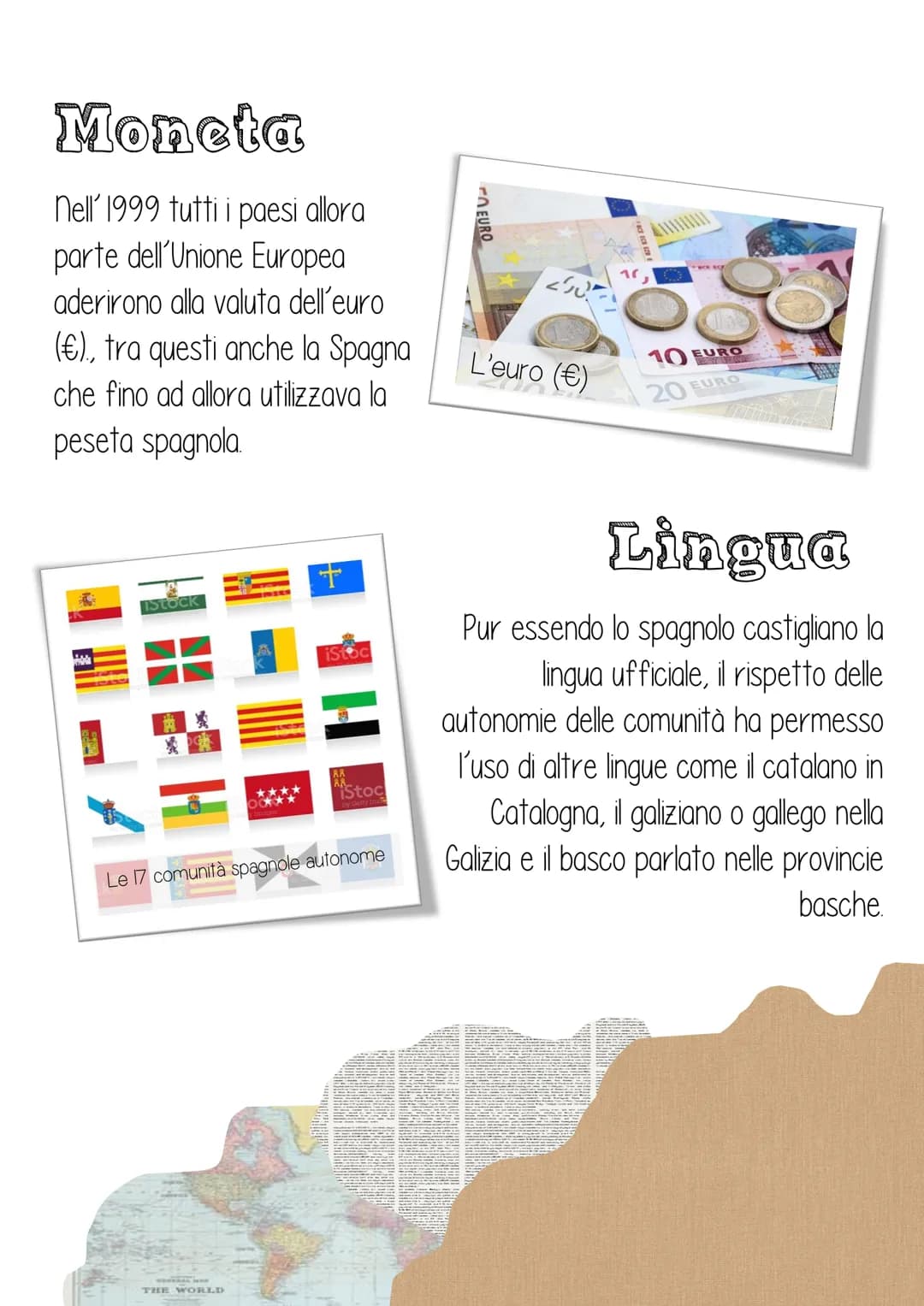 # La Spagna
## Confini
Confina a Ovest con il
Portogallo, a Nord-Est con lo
Stato dell'Andorra e con la
Francia. È separata dell'Africa
da