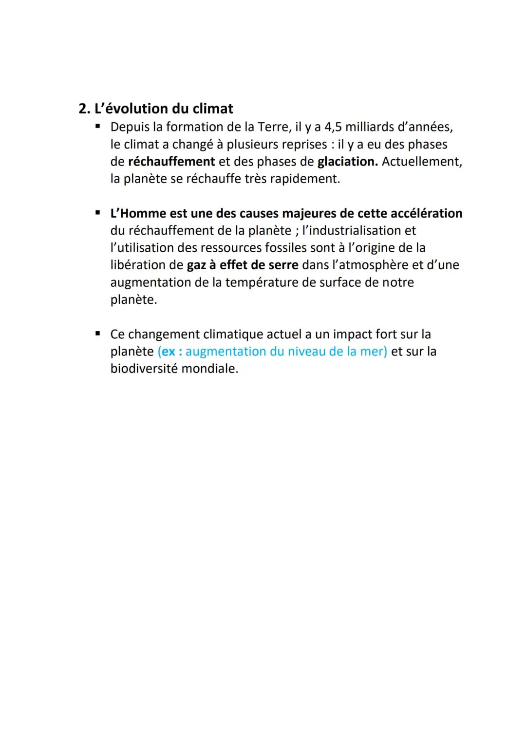 # Phénomènes météorologiques et climatologiques :
1. Météo et climat
■ La météo et le climat sont deux choses différentes :
o La météo dé