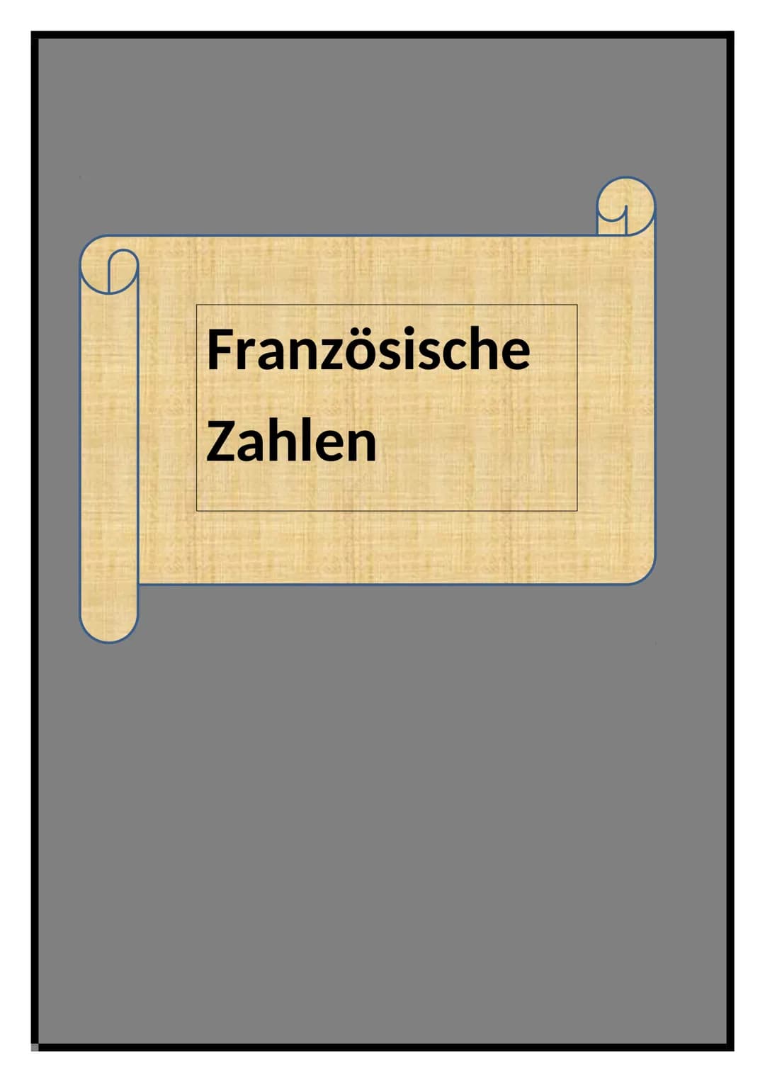 # Französische
Zahlen 1. un
2. deux
3. trois
4. quatre
5. cinq
6. six
7. sept
8. huit
9. neuf
10. dix
11. onze
12. douze
13. treize
14. qua