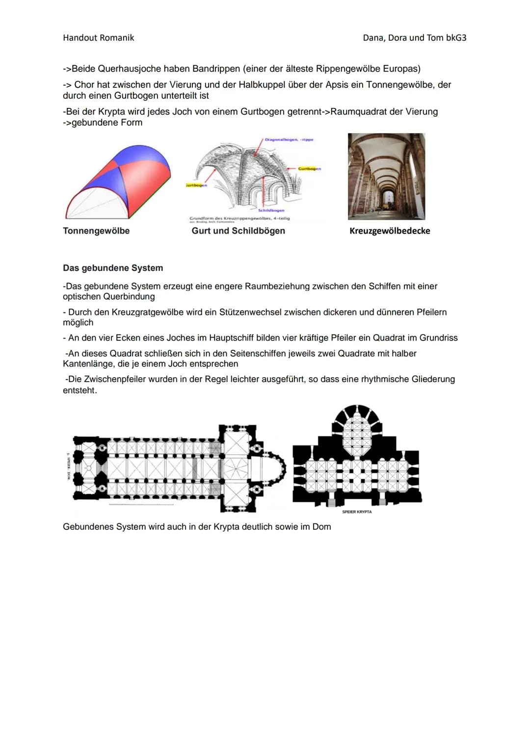 # Handout Romanik
Romanik
Allgemeines:
* Kunstepoche: 10. - 13. Jahrhundert
* Frühromanik 900-1070
* Hochromanik 1070-1170