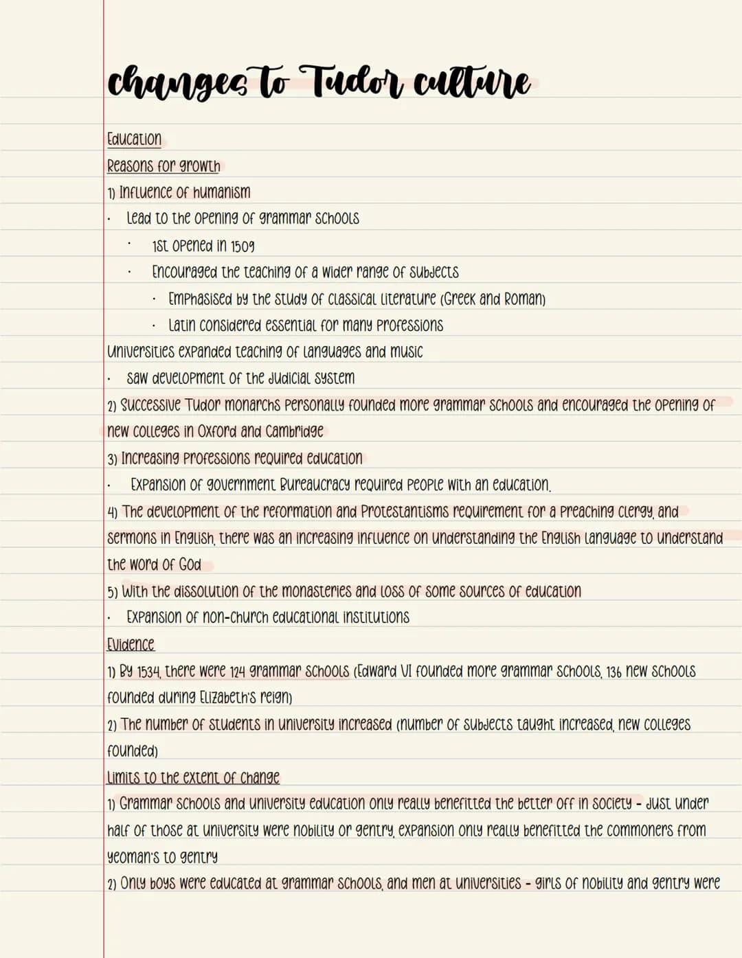 COMPOSITION
history
PAPER 1 confidence with topic :
revised
somewhat revised
need to revise
changes in culture
during the Tudor
period #