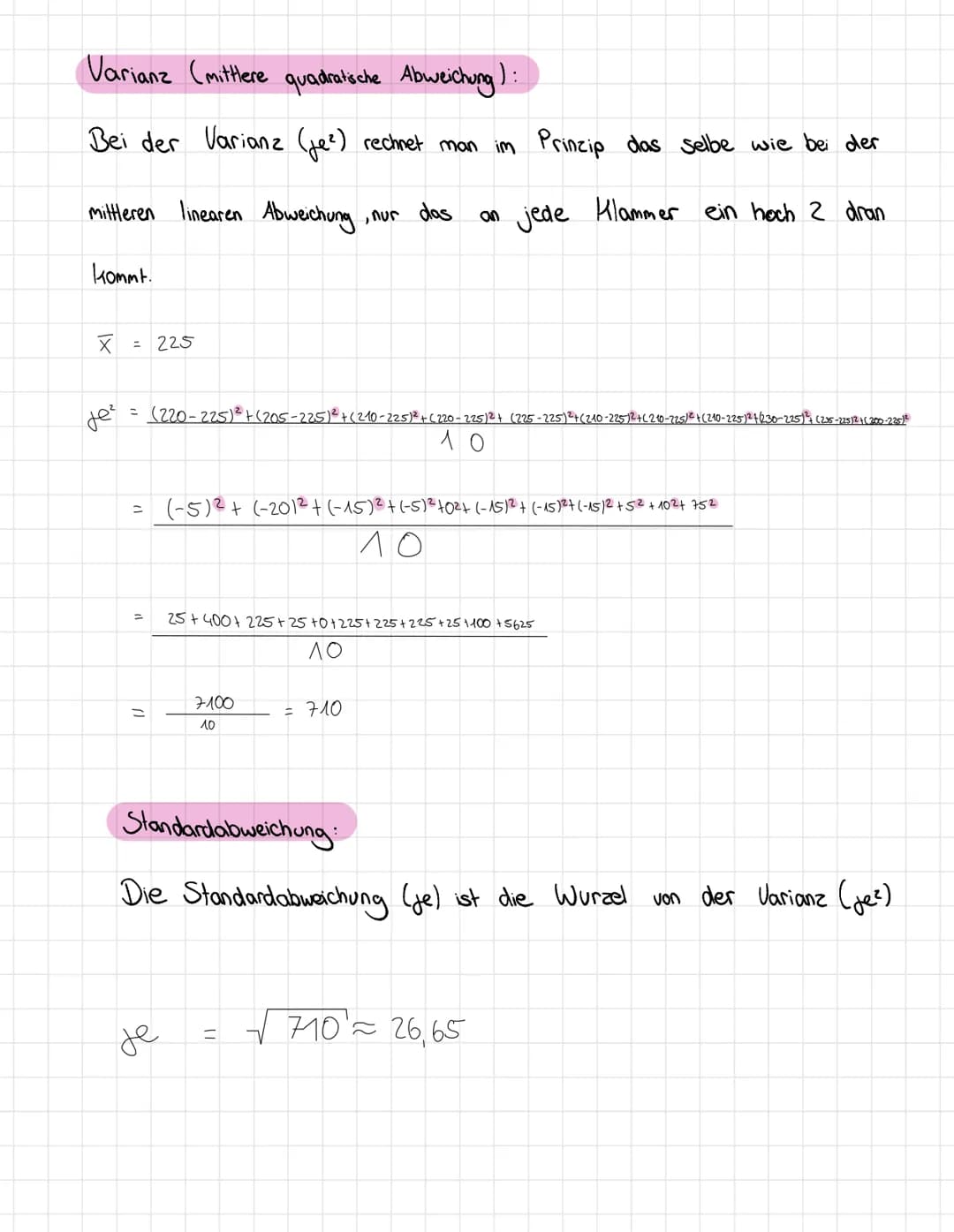 Statistik
• Grundbegriffe
✔Merkmal
✔Merkmalsträger
✔Merkmalsausprägungen
✔Stichprobenumfang
• Häufigkeiten und ihre Darstellung
✔Abso