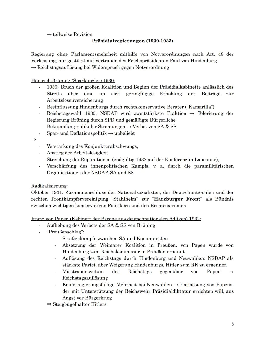 # Geschichte Zusammenfassung - mündliches Abitur 2024
## Q2
Q2.1 Die Weimarer Republik als erste deutsche Demokratie
- Entstehungsbedingu