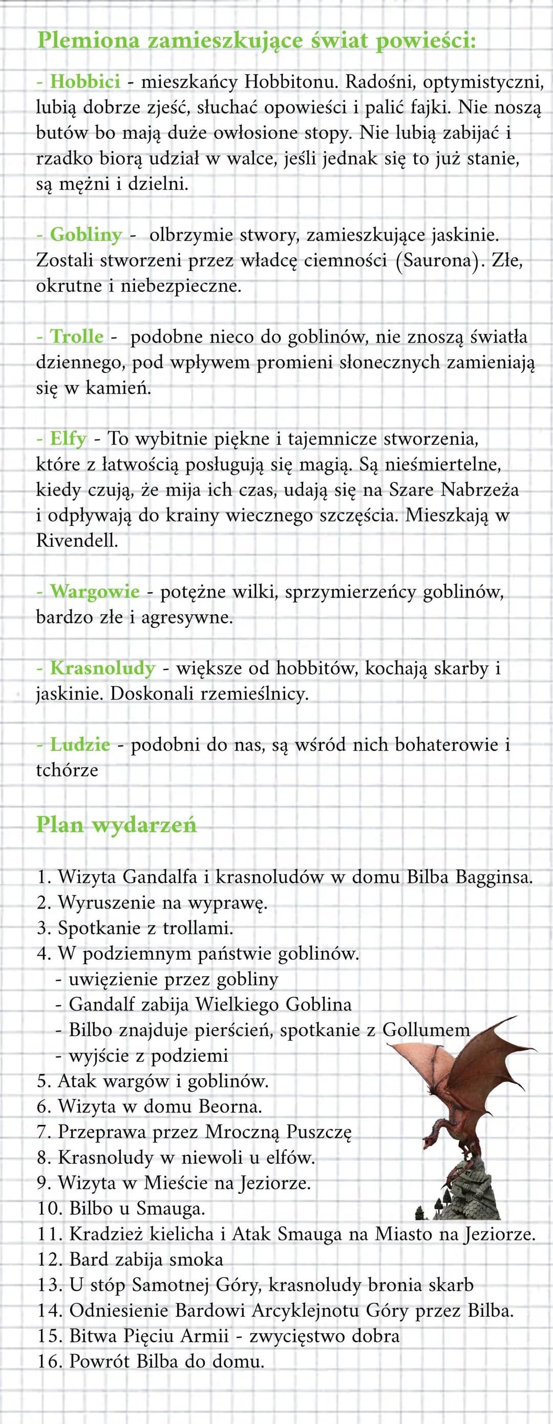 # Hobbit
## Czas i miejsce akcji
Akcja „Hobbita" rozgrywa się się w czasach Trzeciej Epoki
Tolkienowskiego świata i trwa około roku. Miejs