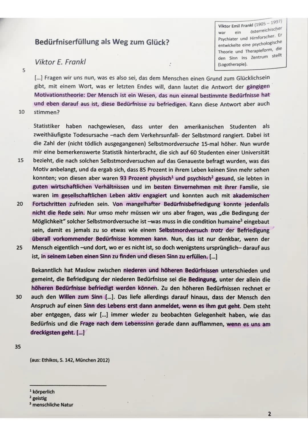 Glück-
Eudaimonistische Begründungen verantwortlichen Handelns
23.11.2022
Arbeitsaufgaben (Das Arbeitsmaterial befindet sich auf Seite 2)