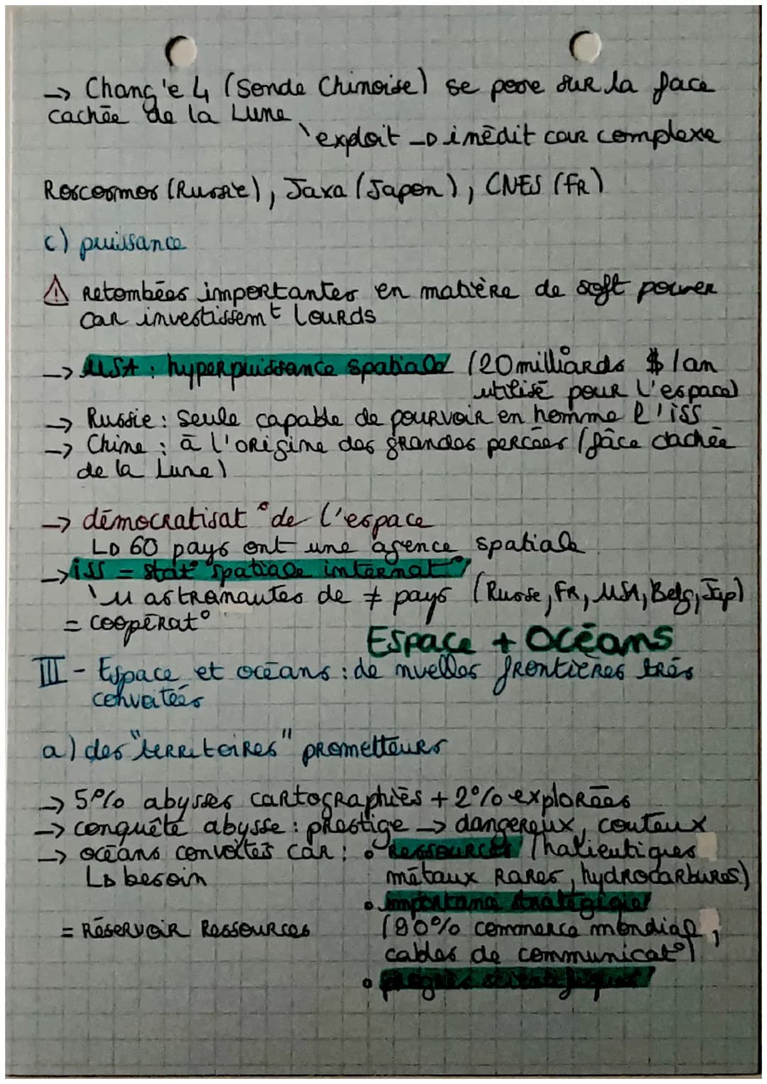 Thème 1
HGGSP
De nouveaux espaces de
conquête
Ocians
Nouveaux espaces: océans, espaces = Mvx champs
d'explorat et
dēja découverts: terrestre