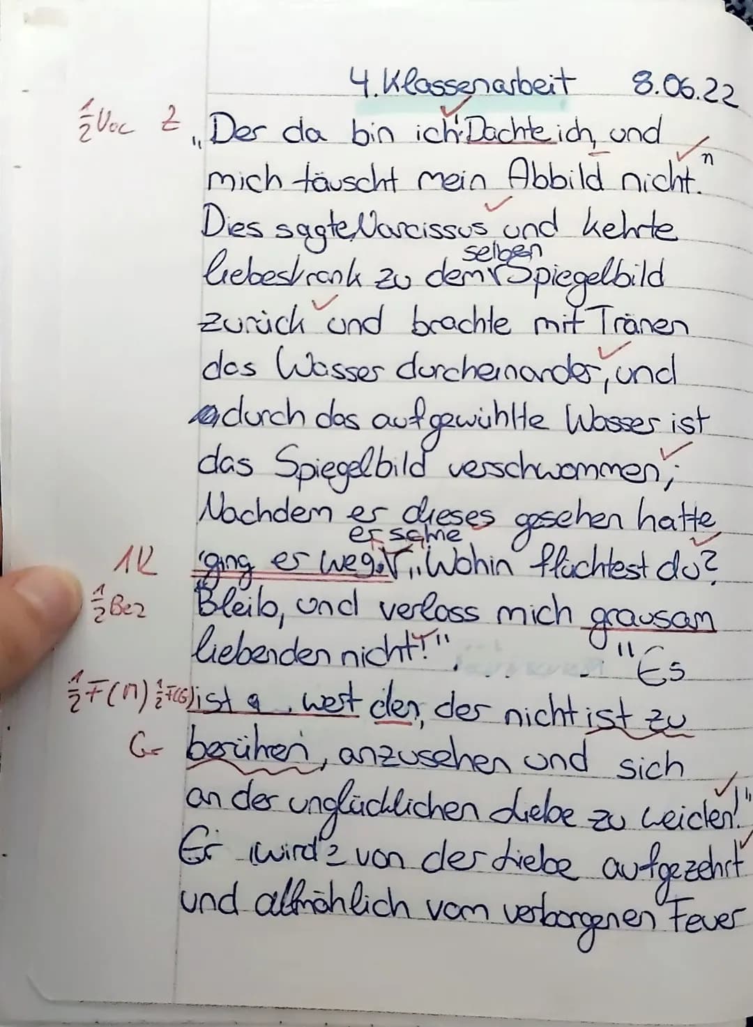 # Klasse: 10
# LATEIN - Klassenarbeit Nr. 4
08.06.2022
Name: Cosima tudung
# A: ÜBERSETZUNG
(Bewertung 3/4)
Bene tibi!
Eines Tages er