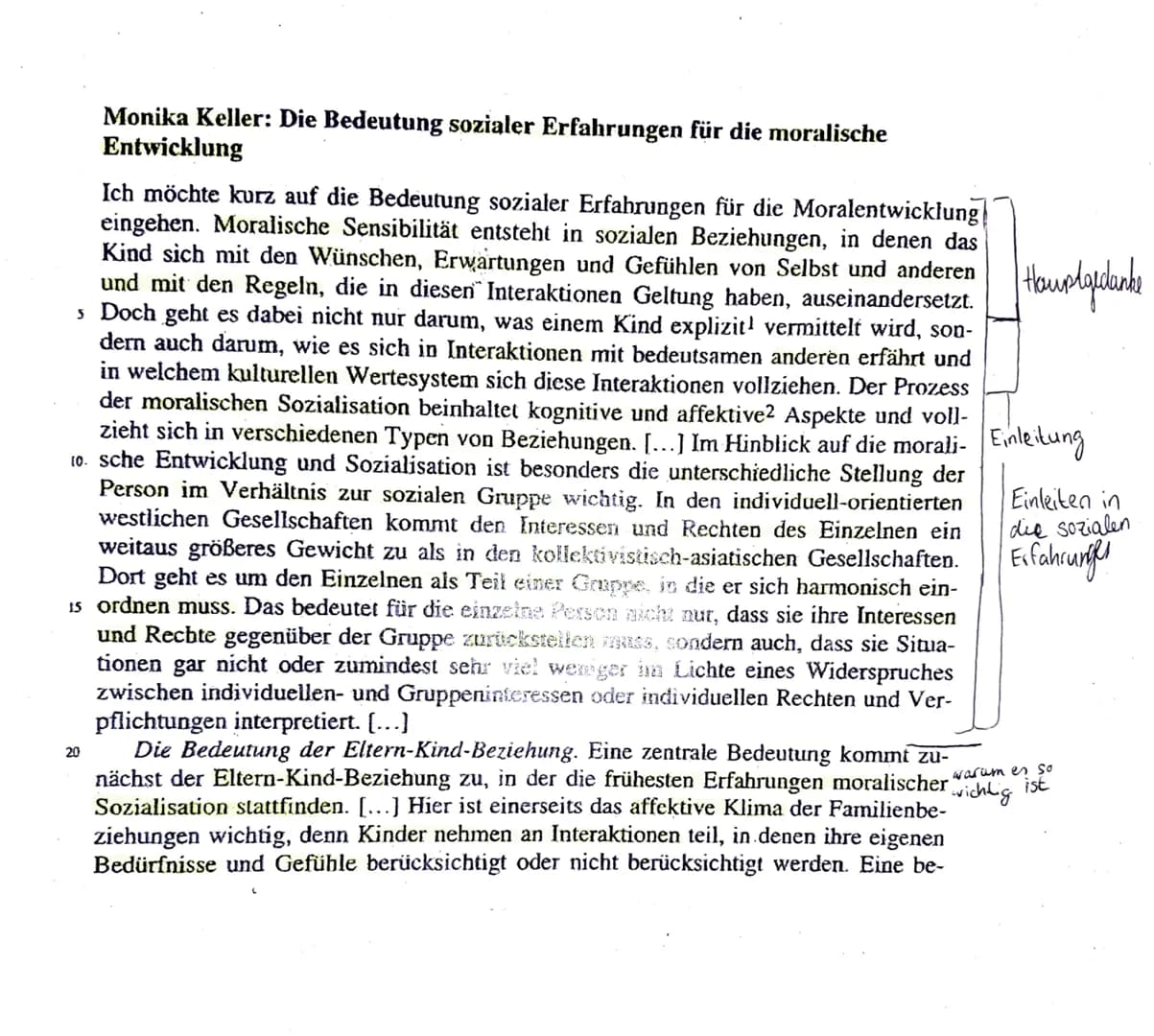Name: Yan Li Stannies
Klausur Nr.1/Q1
Goethe-Gymnasium
Dortmund
Thema:
„Der Mensch ist gut." vs. „Der Mensch wird gut."
- Werteerziehung