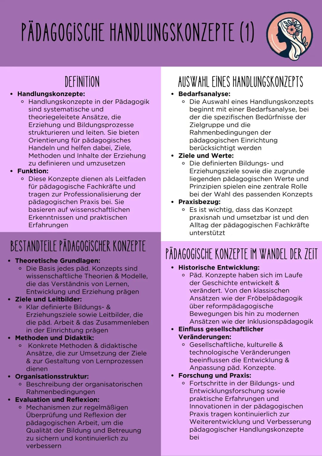 # PÄDAGOGISCHE HANDLUNGSKONZEPTE (1)
DEFINITION
* Handlungskonzepte:
* Handlungskonzepte in der Pädagogik
sind systematisc