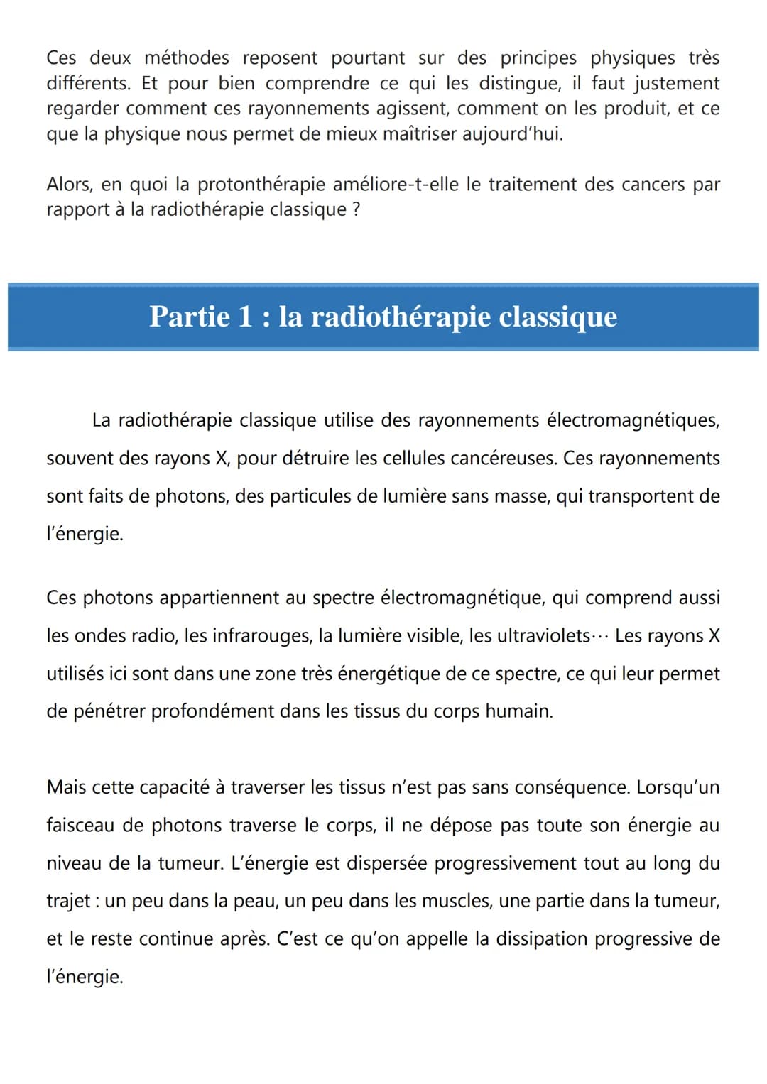 Oral physique-chimie
En quoi la protonthérapie améliore-t-elle le traitement des
cancers par apport à la radiothérapie ?
• Introduction
• Pa