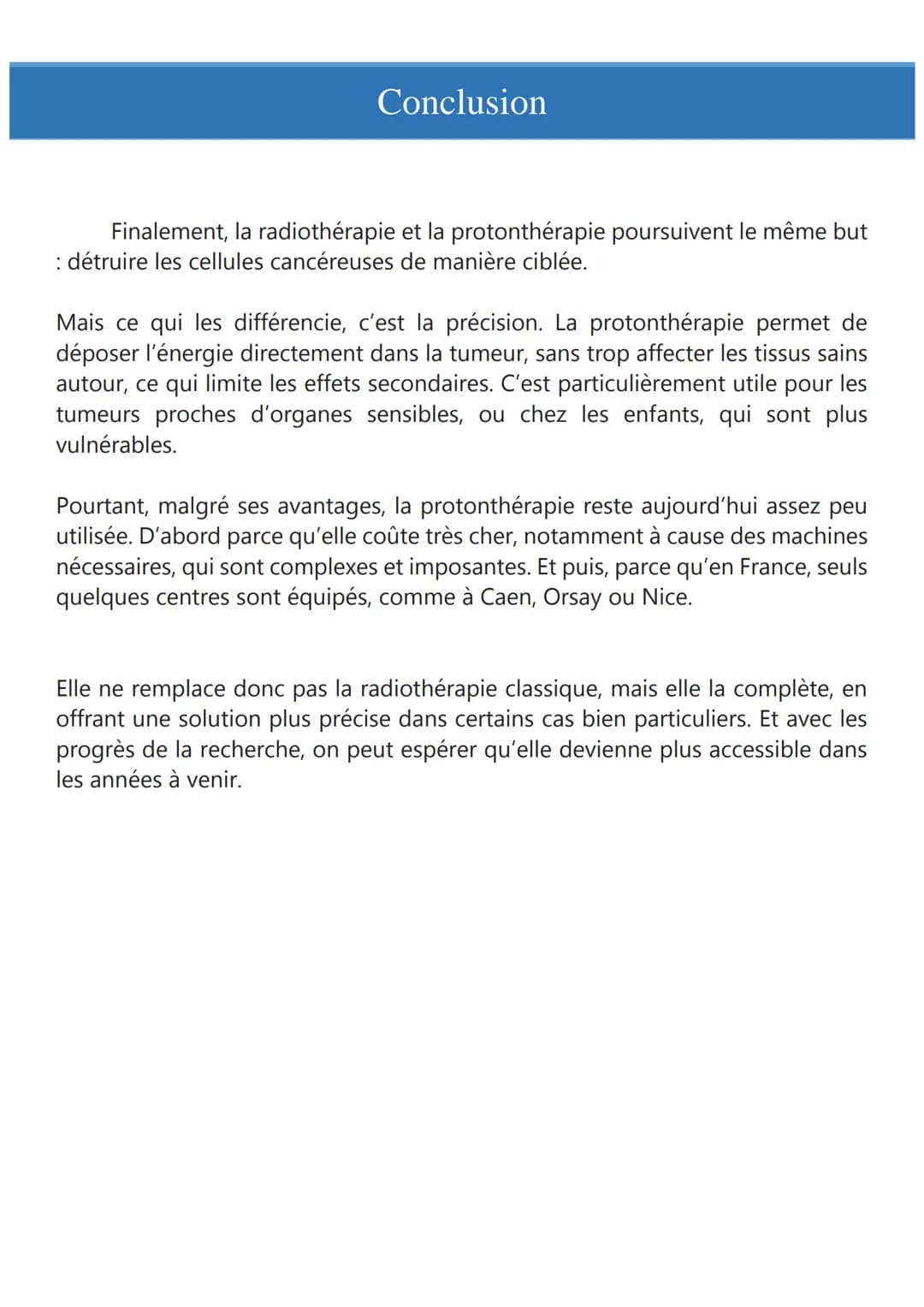 Oral physique-chimie
En quoi la protonthérapie améliore-t-elle le traitement des
cancers par apport à la radiothérapie ?
• Introduction
• Pa