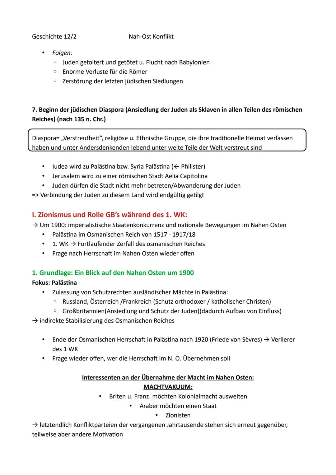 Geschichte 12/2
Inhaltsverzeichnis
Nah-Ost Konflikt
0. Der Nahe Osten - historische Wurzel eines weltpolitischen Konflikts
1. Palästina