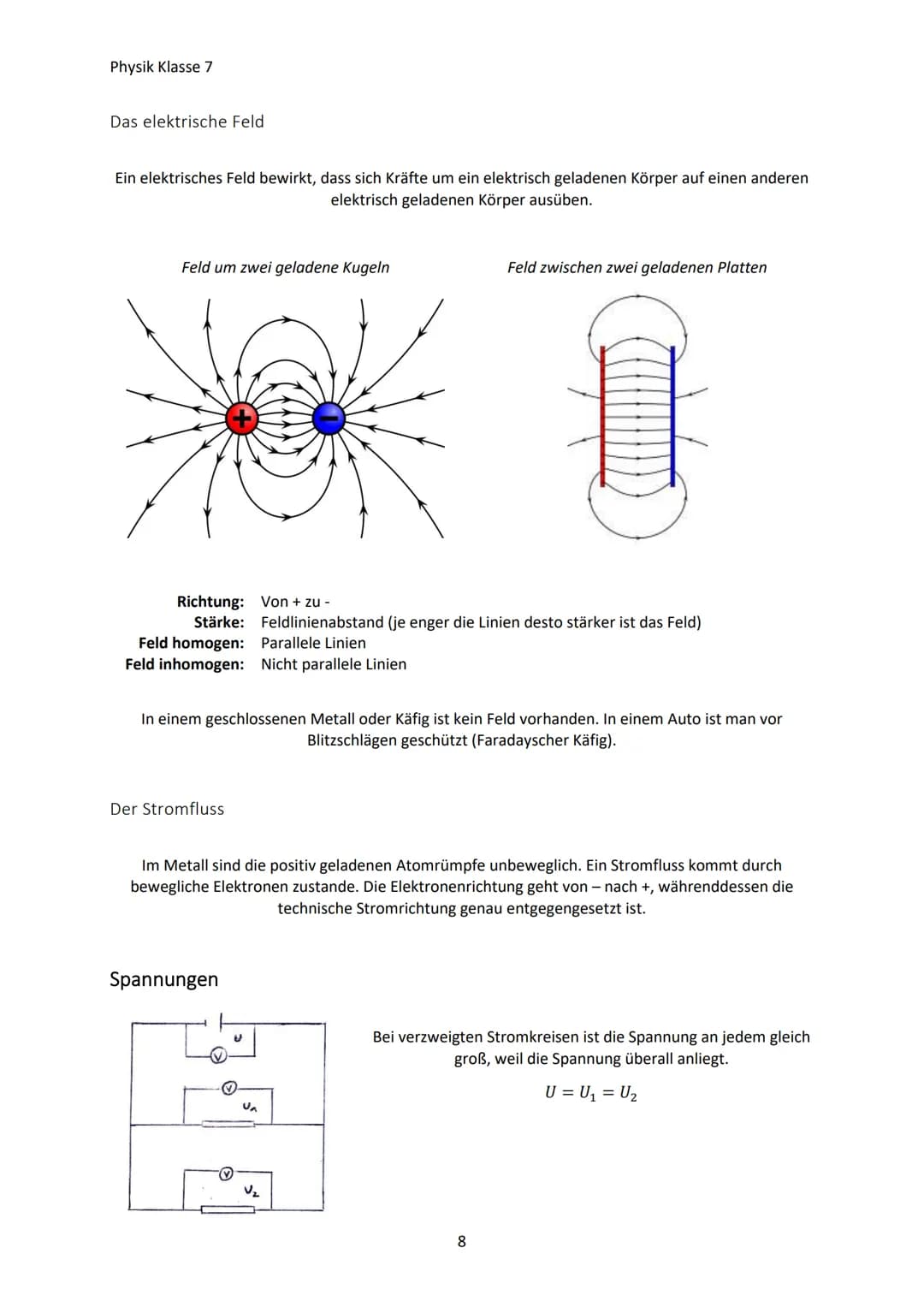 Physik Klasse 7
MECHANIK
Kräfte und ihre Wirkung
Die Kraft
Eine Kraft gibt an, wie stark zwei Körper aufeinander einwirken. Kräfte sind