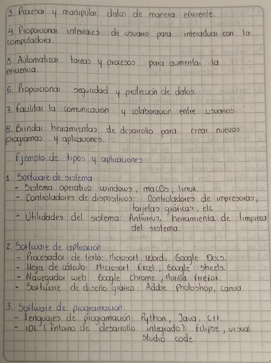 ### Software
Concepto:
Es un conjunto de programas, datos y documentación que
se utiliza para controlar y coordinar las funaones de hardwar