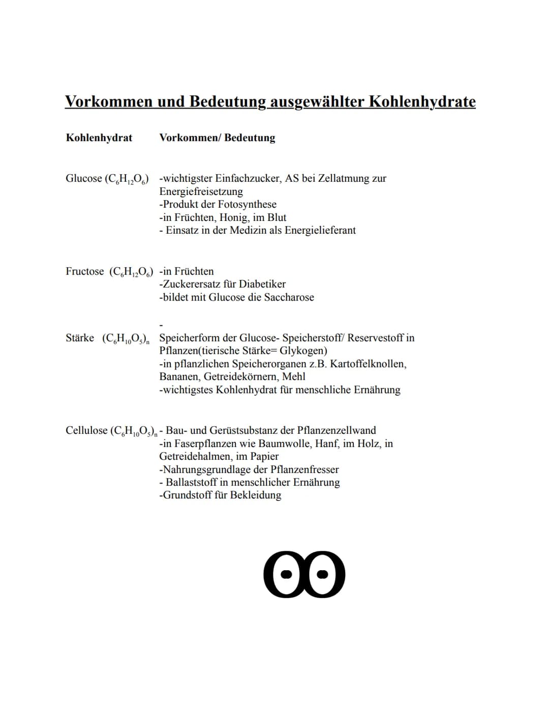 # Die Kohlenhydrate
- organische Verbindungen aus den Elementen Kohlenstoff Sauerstoff
und Wasser
- meist „süß" schmeckend, daher als „Zuc