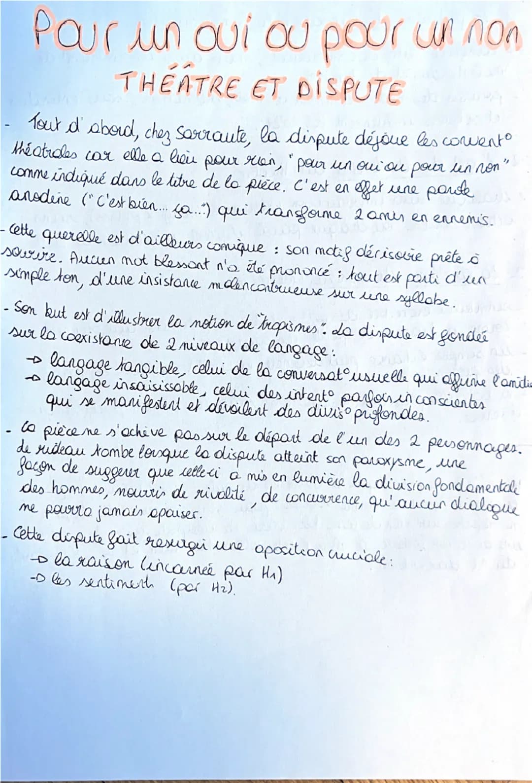 Pour un oui ou pour un non
THÉÂTRE, 1982
AUTEUR
→ Nathalie SARRAUTE
→ polyglotte
→ romans, essais, theatre,
récit autobiographiques
L'AMI
