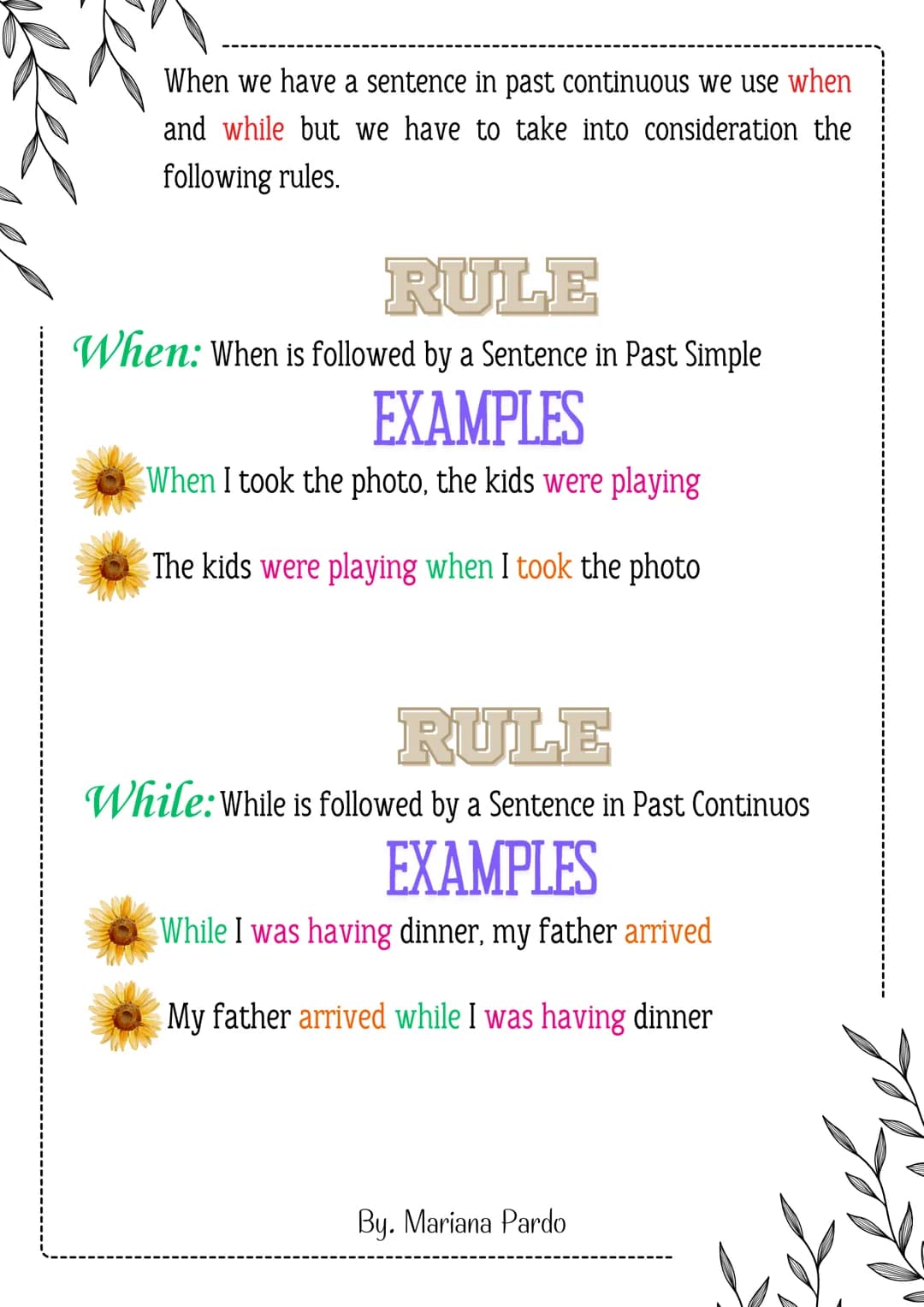 # PAST Sentense
PAST
If an action started ans ended at a
particular time in the past, we use the
SIMPLE: past simple
PAST
CONTINUES/
If an