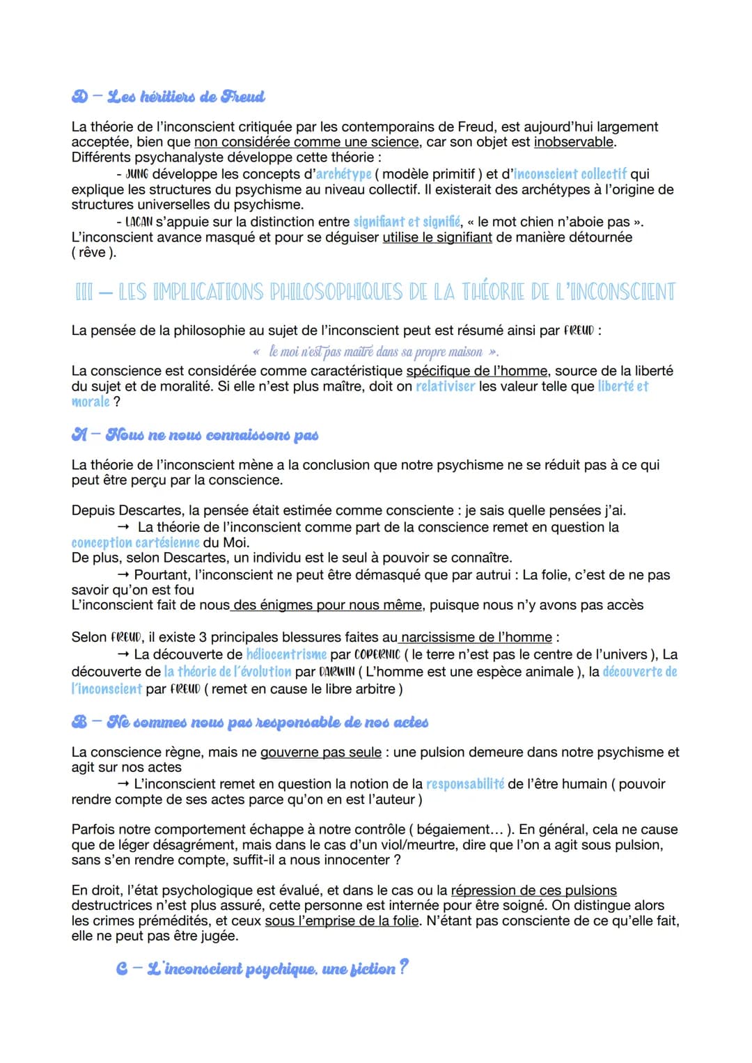 CHAPITRE III
L'inconscient
AU CINÉMA LE 9 NOVEMBRE Par les définitions qu'on lui en donne, l'inconscient est un état contraire à la consci