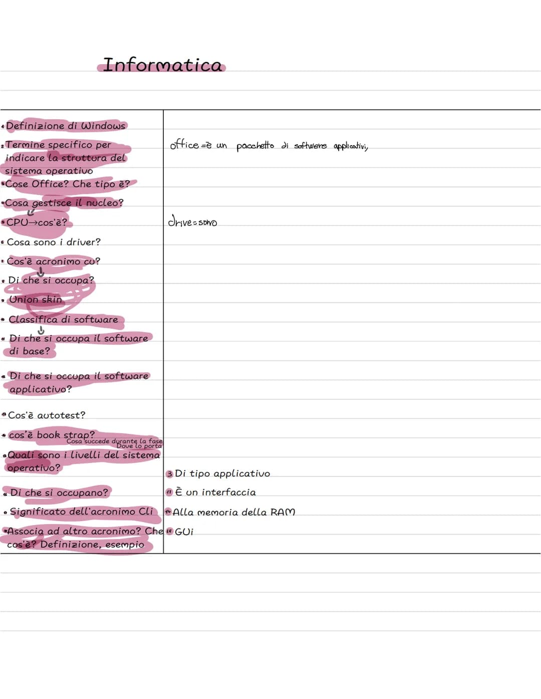 # Informatica
* Definizione di Windows
* Termine specifico per
indicare la struttura del
sistema operativo
* Cose Office? Che