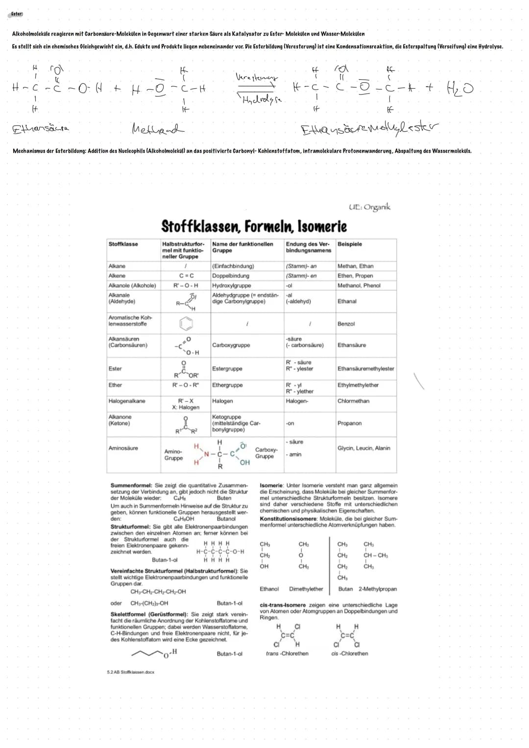 # 2. Chemisches Gleichgewicht
## Definition:
In einem geschlossenem System stellt sich für eine umkehrbare Reaktion bei konstanter Temperat
